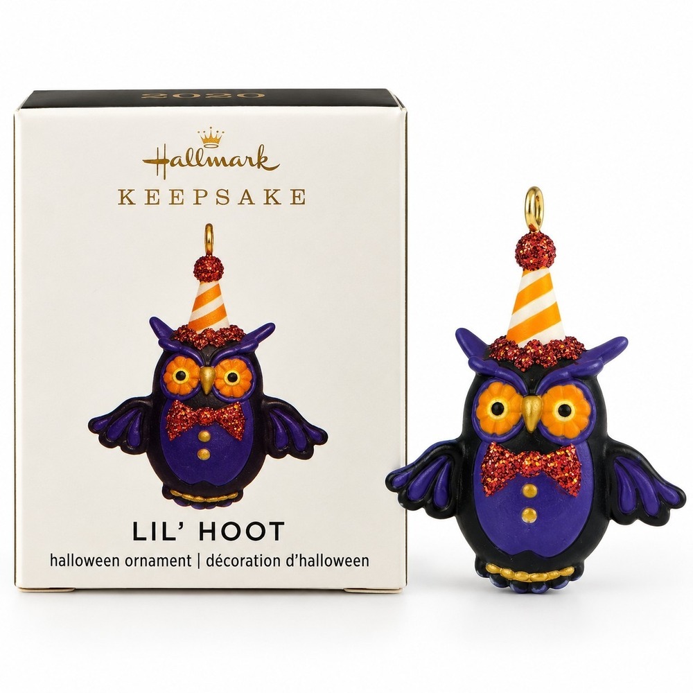 2020 Hallmark Keepsake Lil Hoot Owl Mini Halloween Ornament QFO5264 w Box
